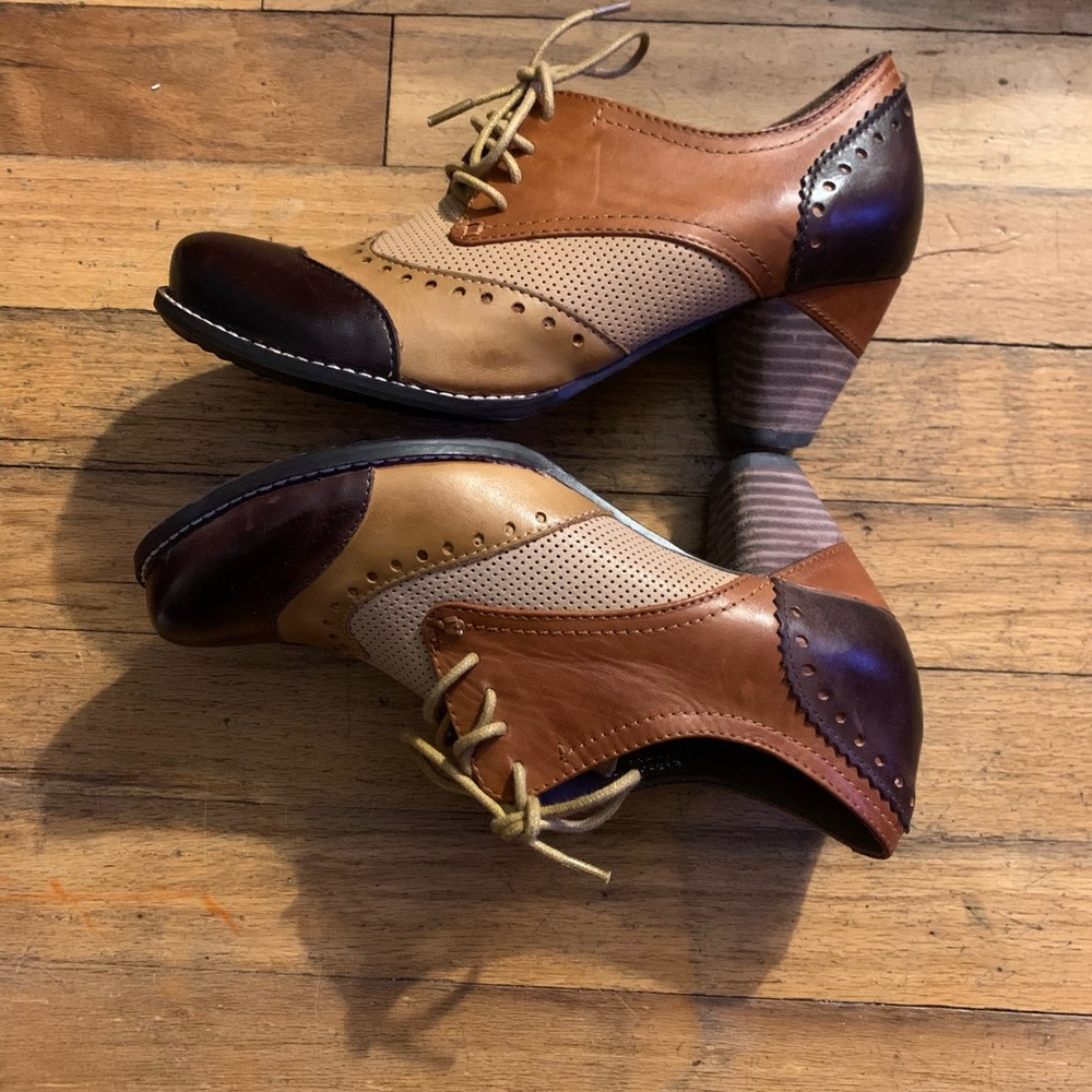 L’artiste bardot Classic 3-tone leather heels 37 size 7 - Picture 7 of 9